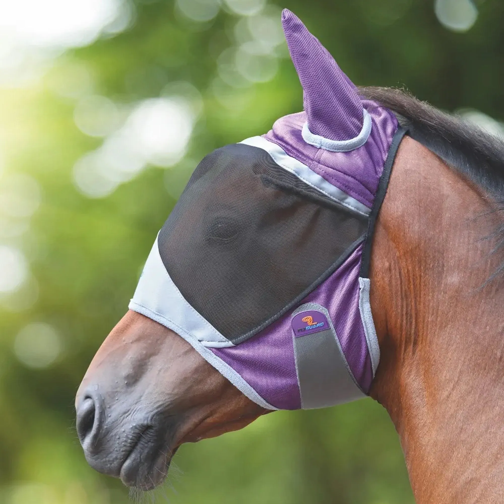 Shires Deluxe Fly Mask With Ears - Green