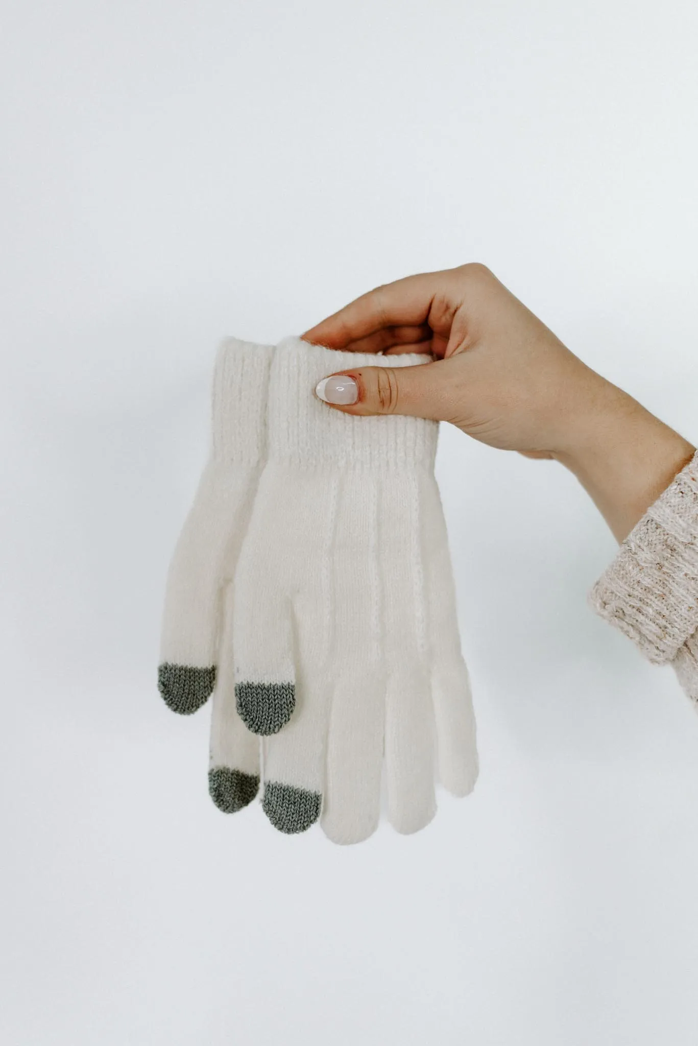 Solid Knit Touch Screen Gloves