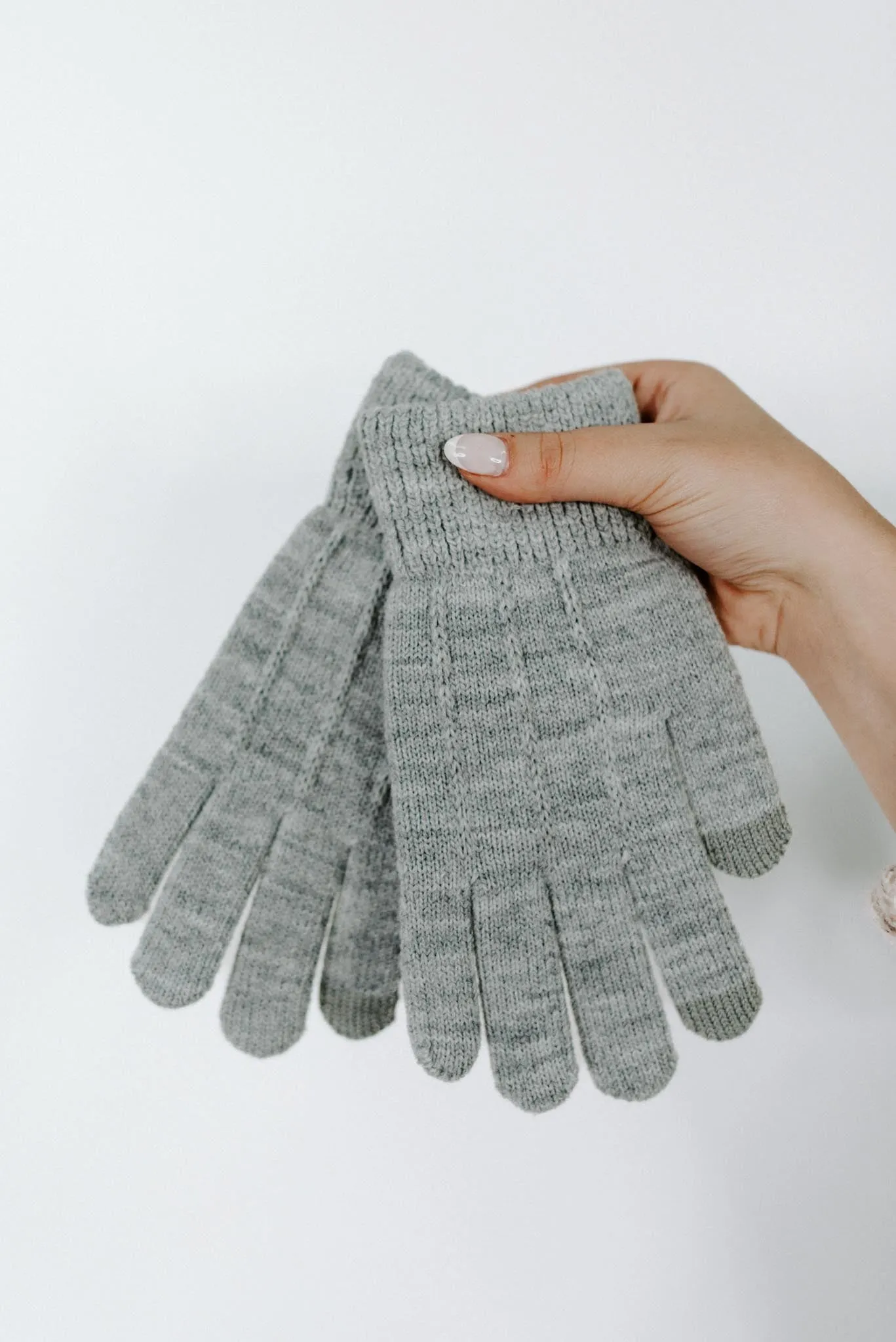 Solid Knit Touch Screen Gloves