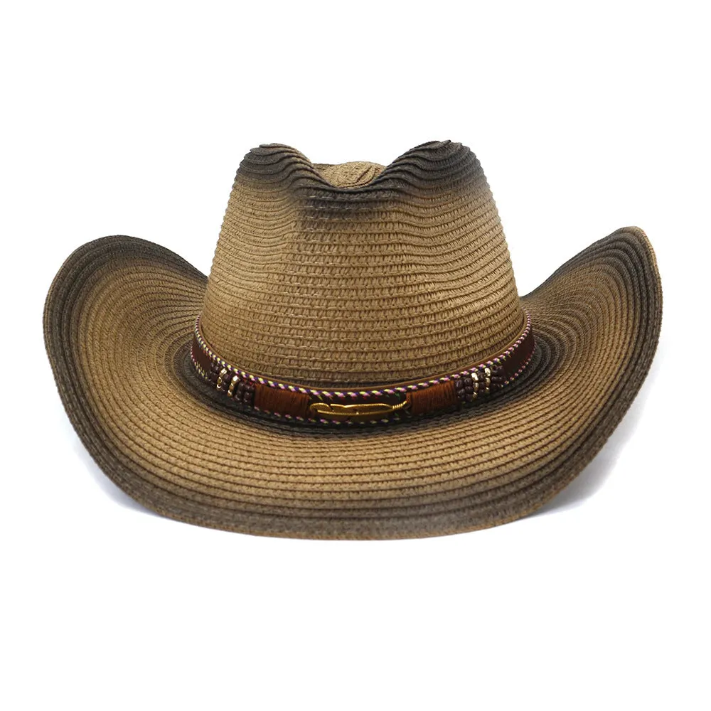 Straw Cowboy Hats Men Women Straw Cowboy Hat Beach Hat