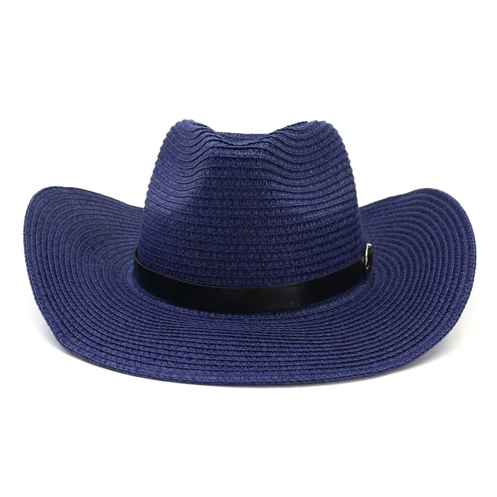 Straw Cowboy Hats Straw Cowboy Hat Men and Women Outdoor Beach Hat