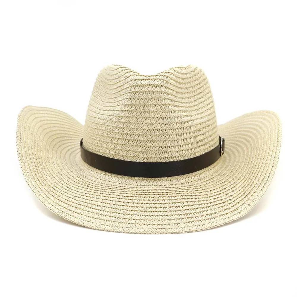 Straw Cowboy Hats Straw Cowboy Hat Men and Women Outdoor Beach Hat