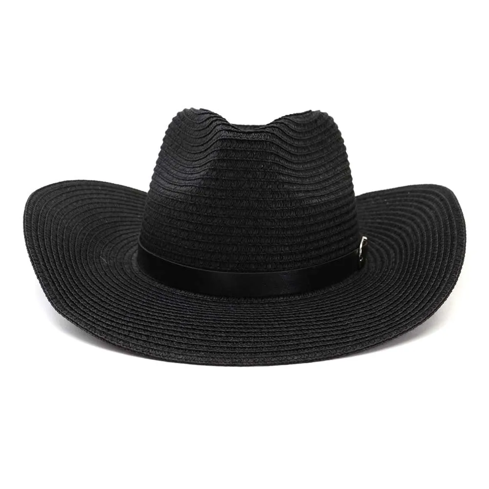 Straw Cowboy Hats Straw Cowboy Hat Men and Women Outdoor Beach Hat