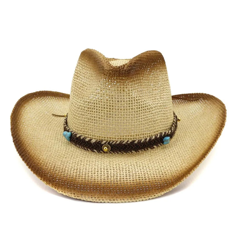 Straw Cowboy Hats Straw Cowboy Hat Outdoor Sun Hat Beach Hat