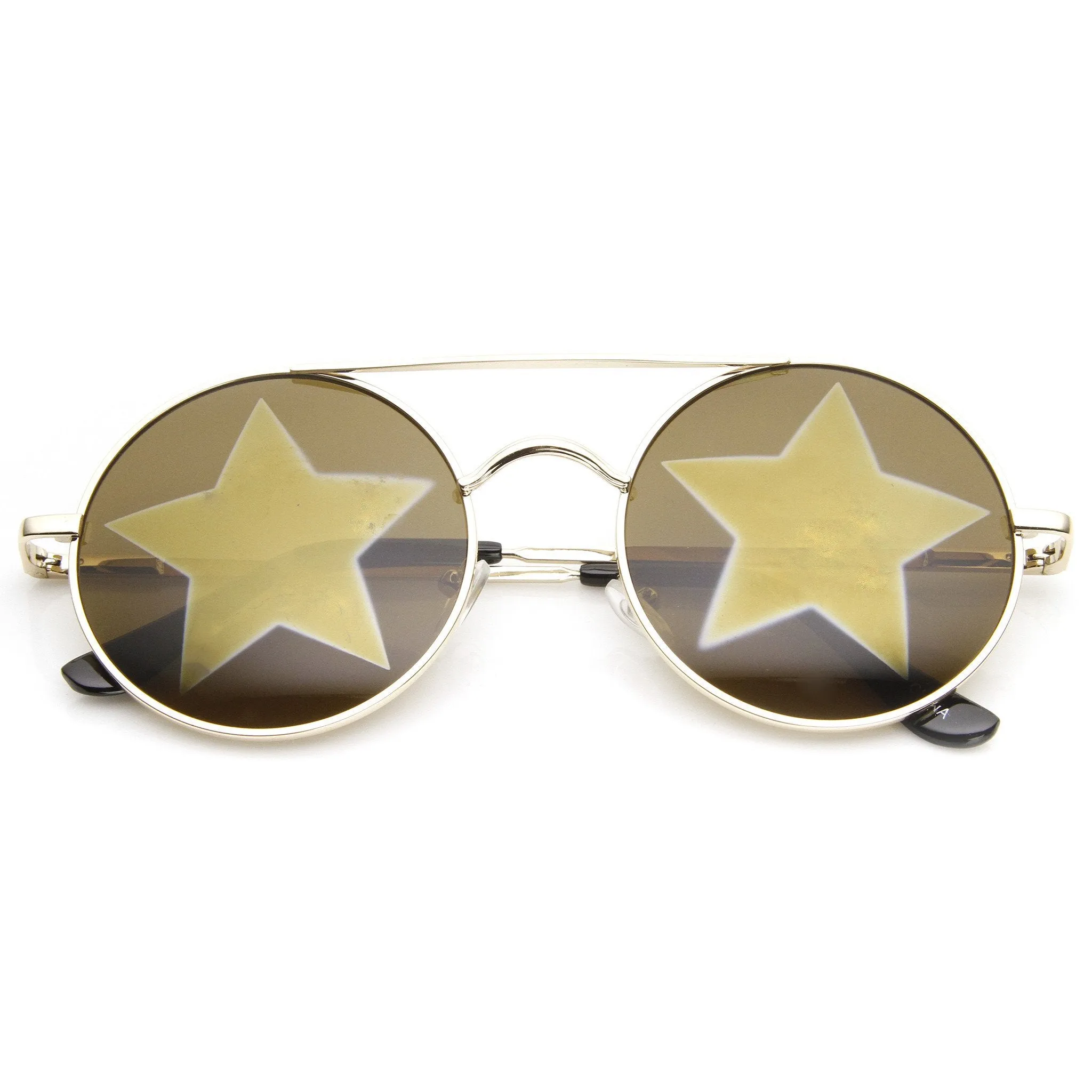 Super Star Novelty Party Round Metal Sunglasses 9143