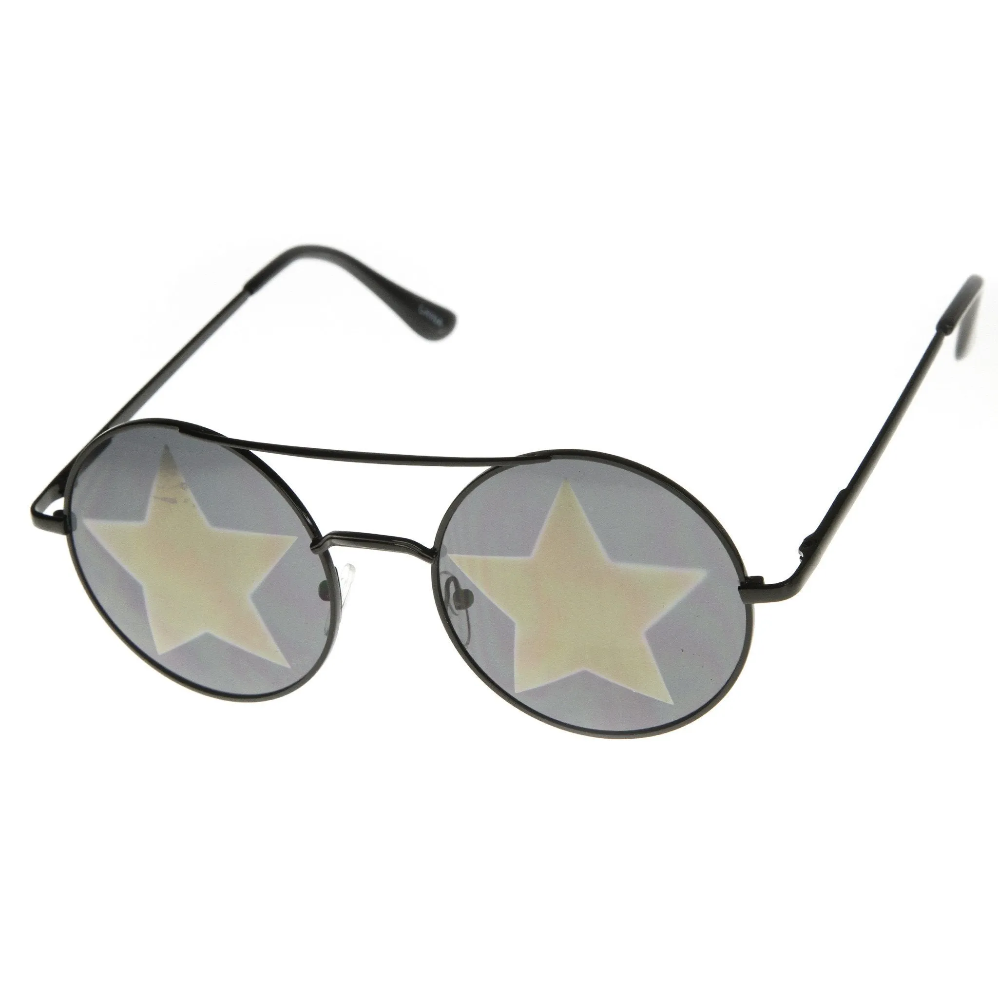 Super Star Novelty Party Round Metal Sunglasses 9143