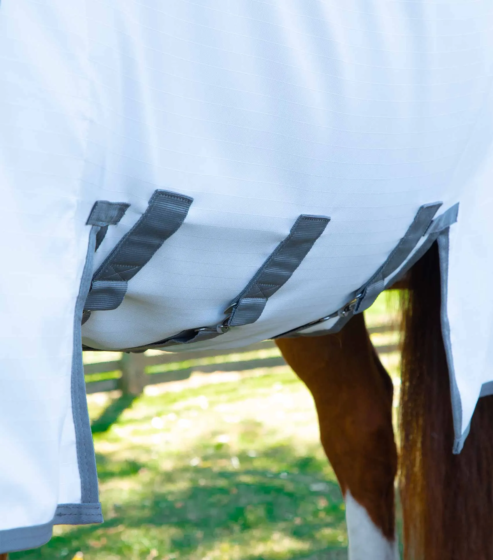 Sweet Itch Buster Fly Rug with Belly Flap White