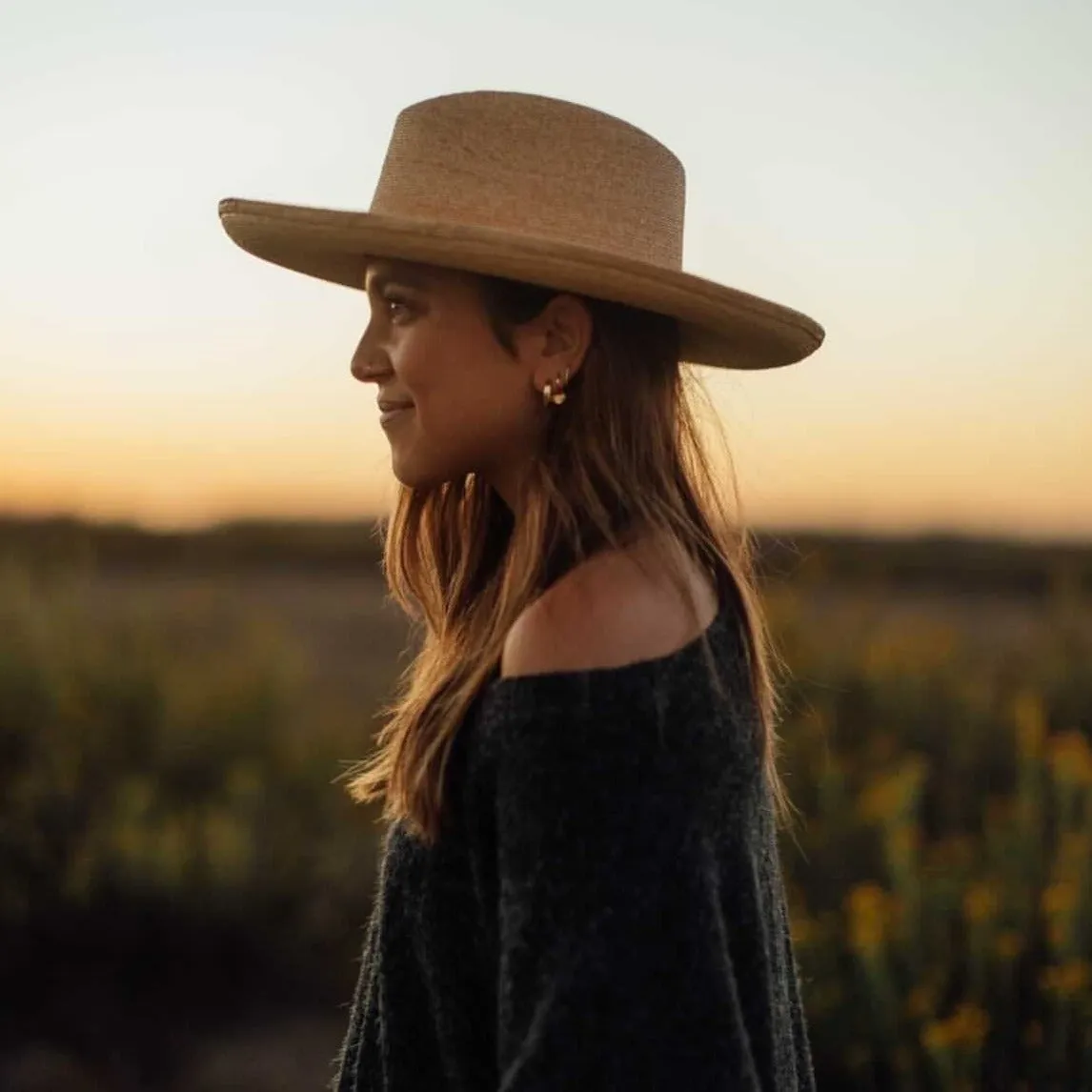 The Suntoasted Pencil Brim Fine Palm Hat