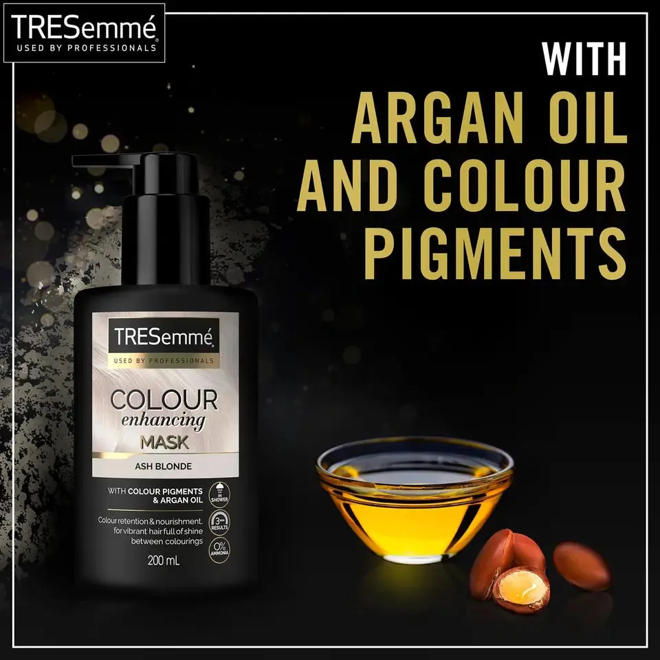 TRESemme Ash Blonde Colour Enhancing Mask with Colour Pigment & Argan Oil 200ml