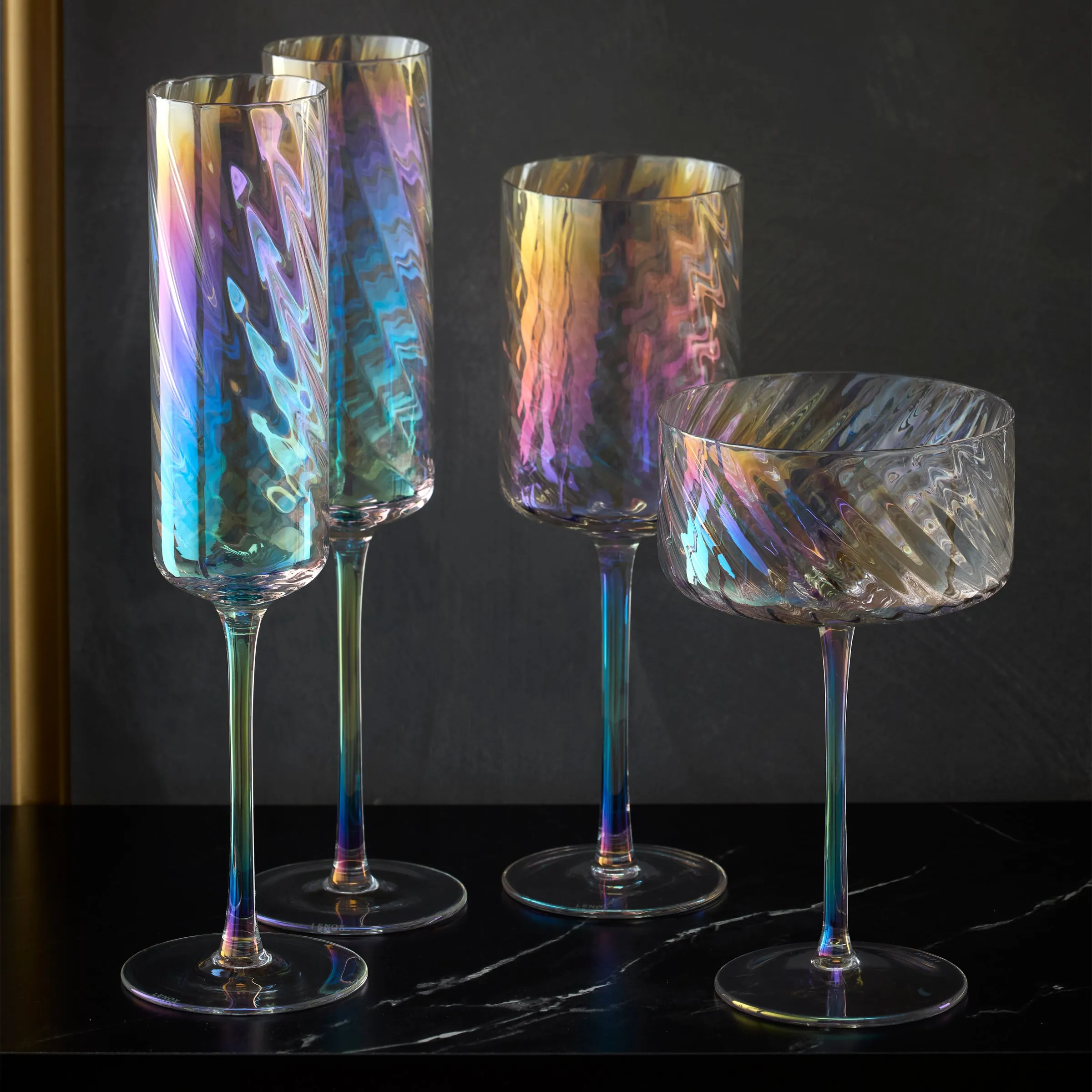 Tuscany Classics Iridescent Coupes, Set of 4