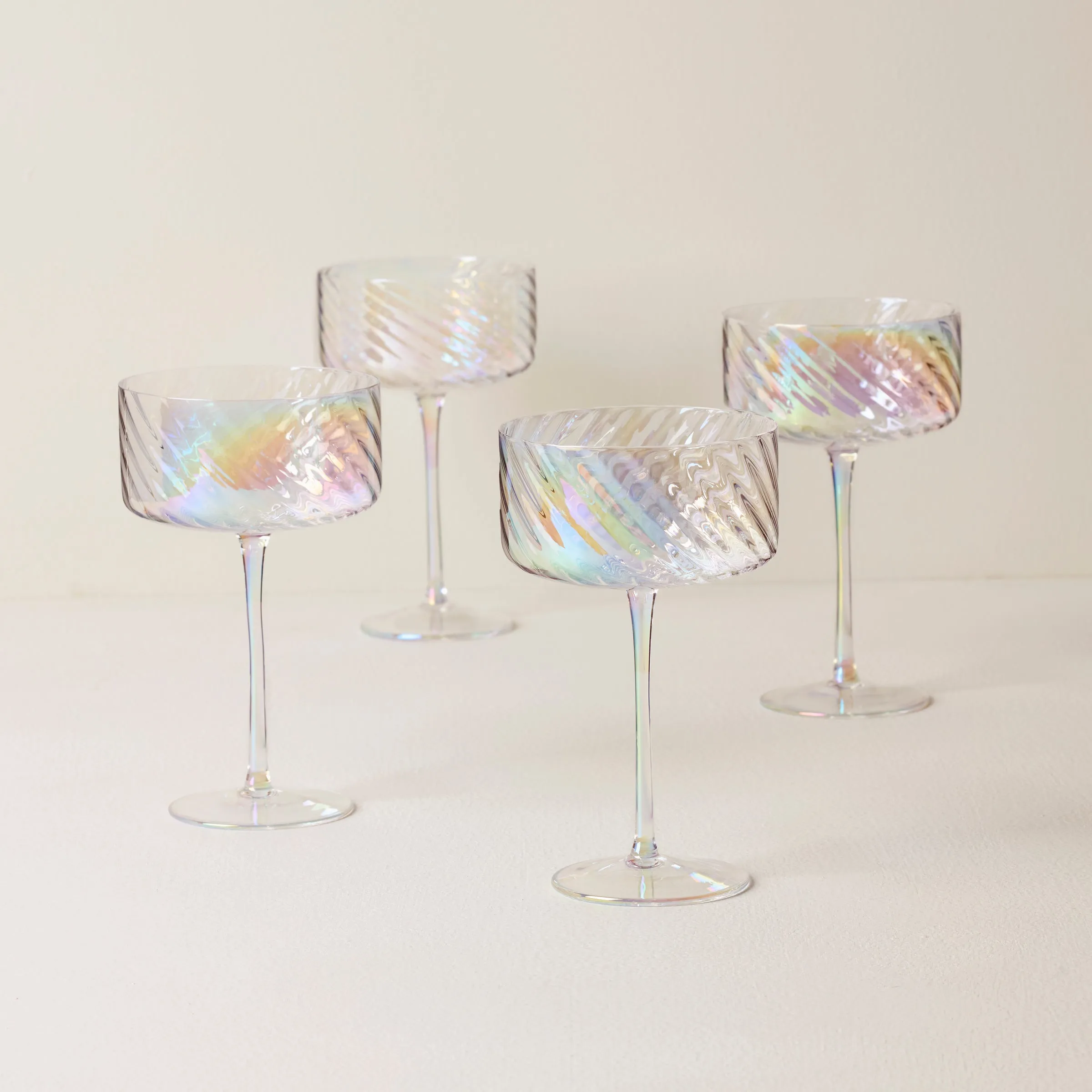 Tuscany Classics Iridescent Coupes, Set of 4