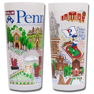 University of Pennsylvania Collegiate Frosted Glass Tumbler