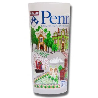 University of Pennsylvania Collegiate Frosted Glass Tumbler