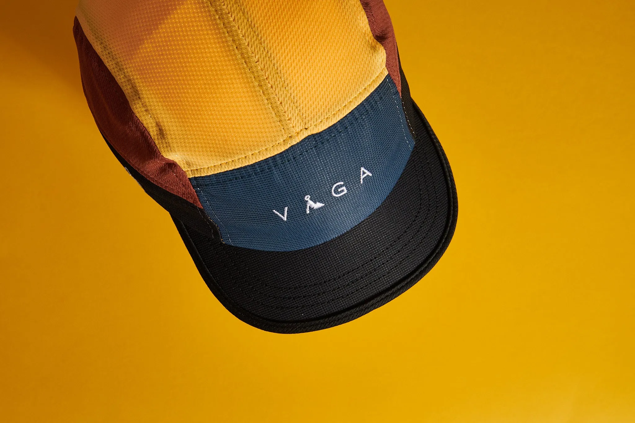 VAGA Club Cap - Ocean/Mellow Yellow/Brown