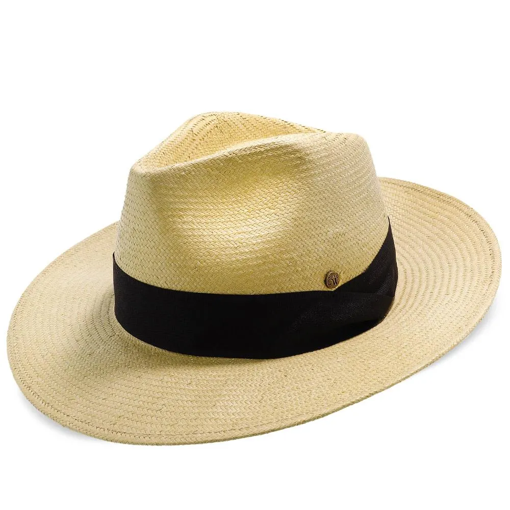 Walrus Hats Natural Paper Braid Straw Fedora Hat w/ Band