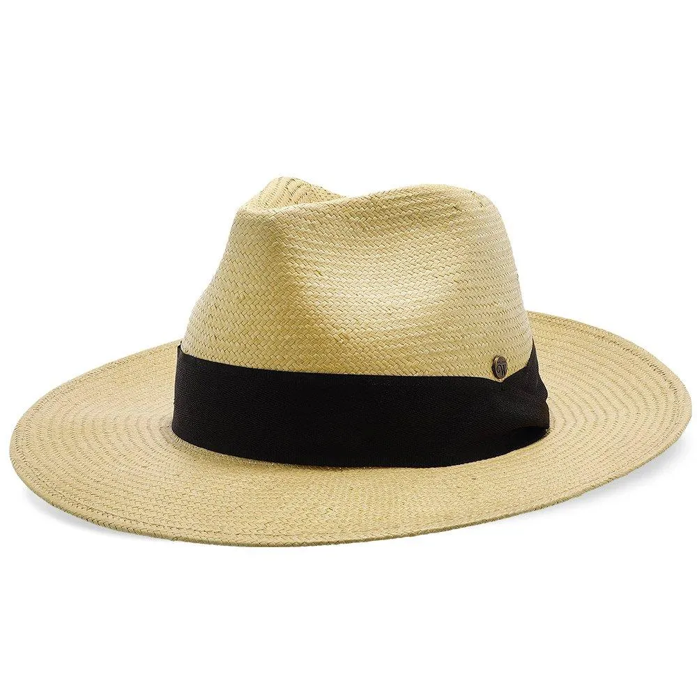 Walrus Hats Natural Paper Braid Straw Fedora Hat w/ Band