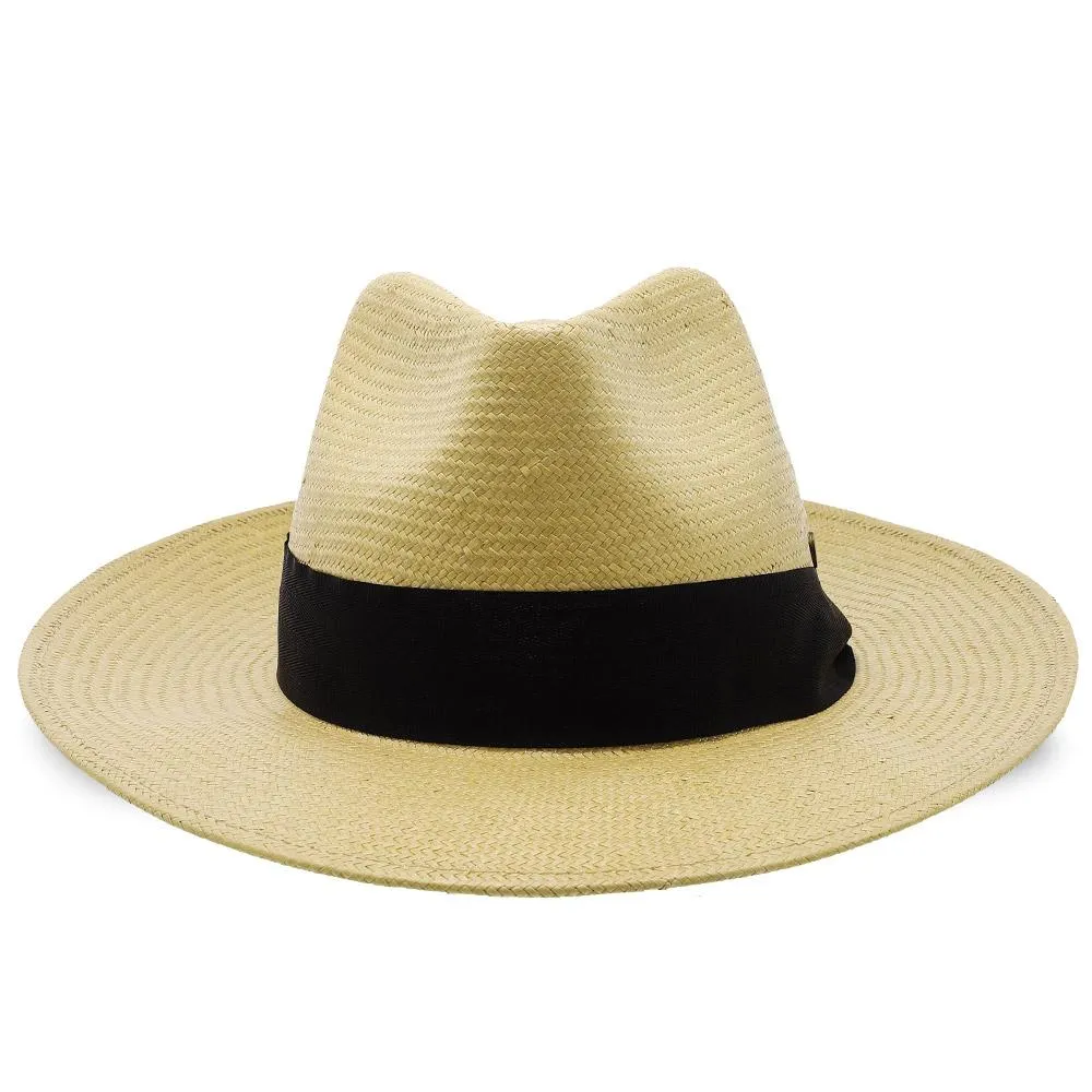 Walrus Hats Natural Paper Braid Straw Fedora Hat w/ Band