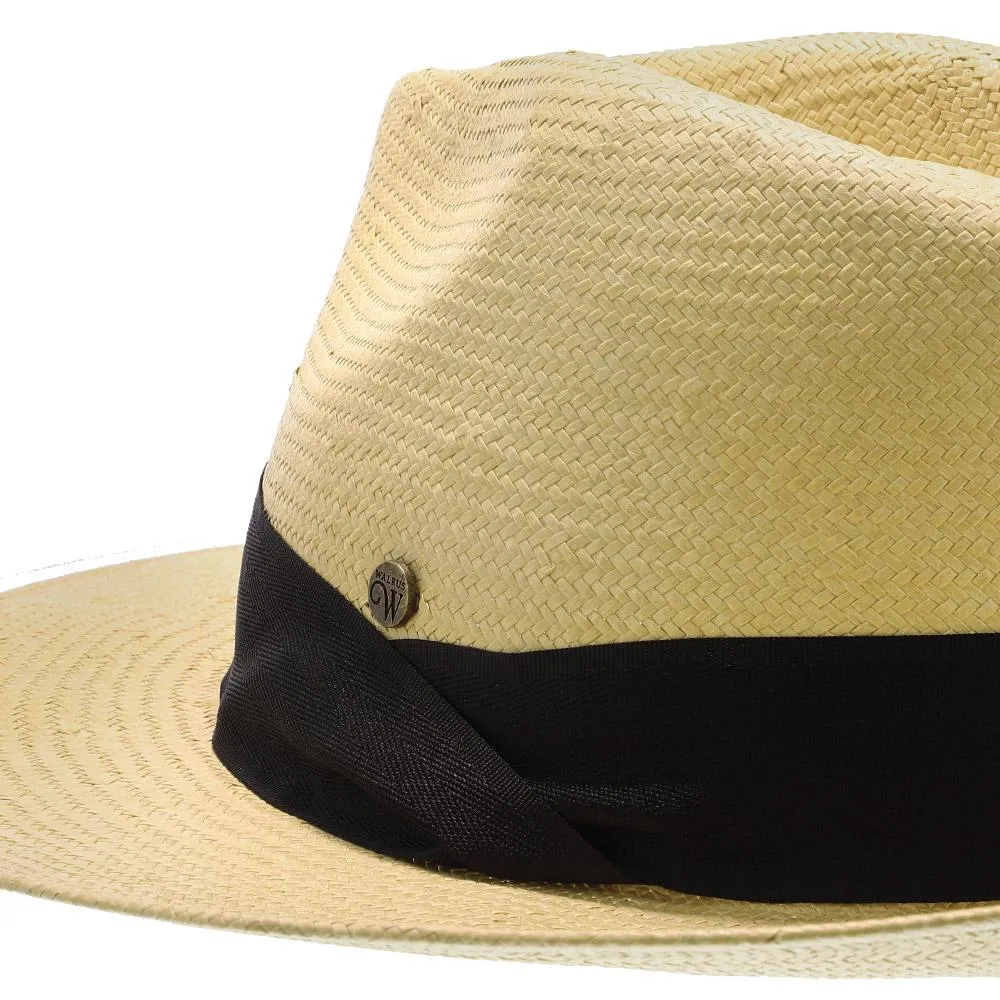 Walrus Hats Natural Paper Braid Straw Fedora Hat w/ Band