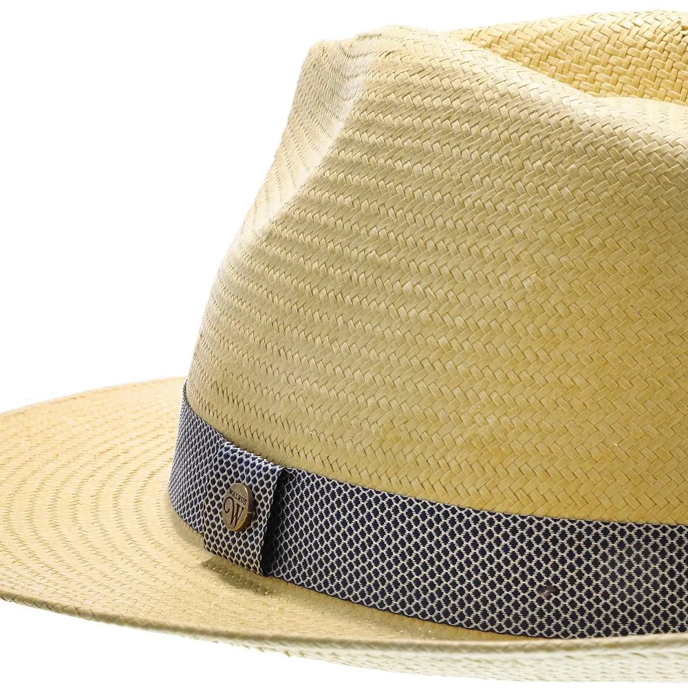 Walrus Hats Natural Paper Braid Straw Fedora Hat w/ Band