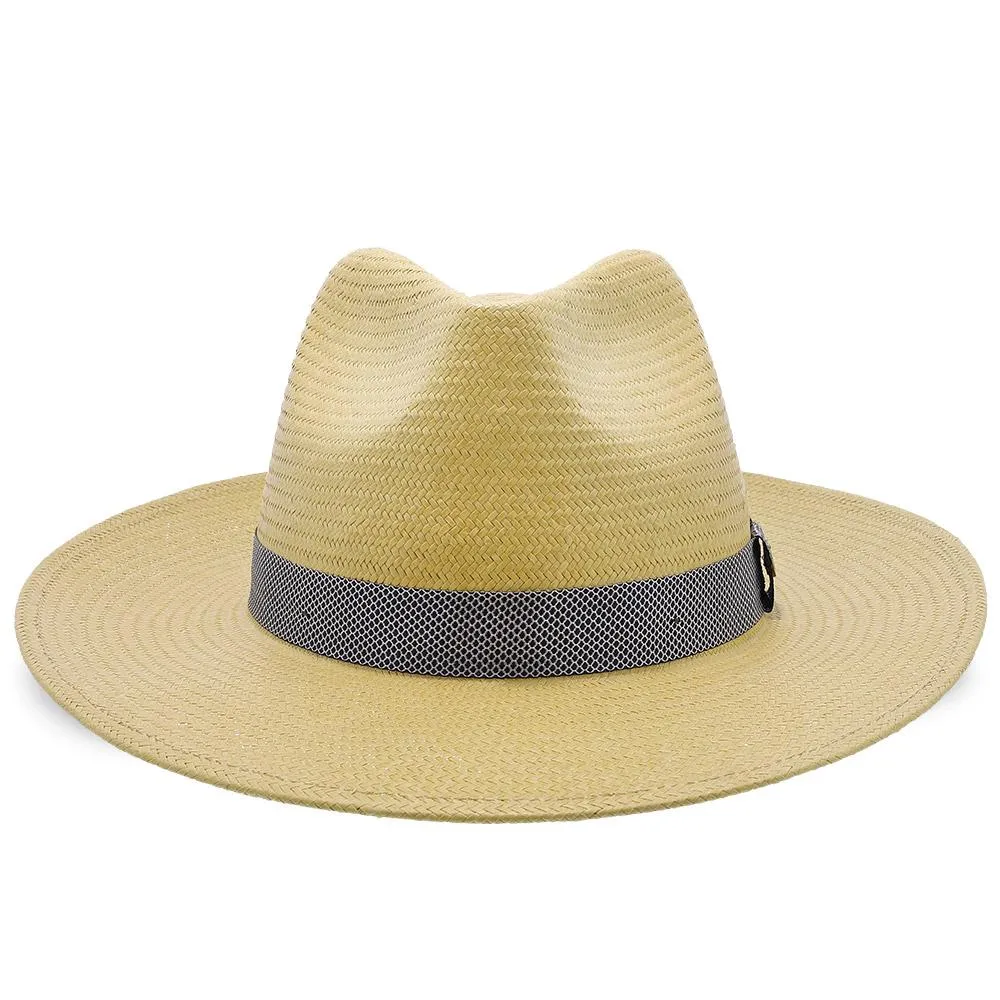 Walrus Hats Natural Paper Braid Straw Fedora Hat w/ Band