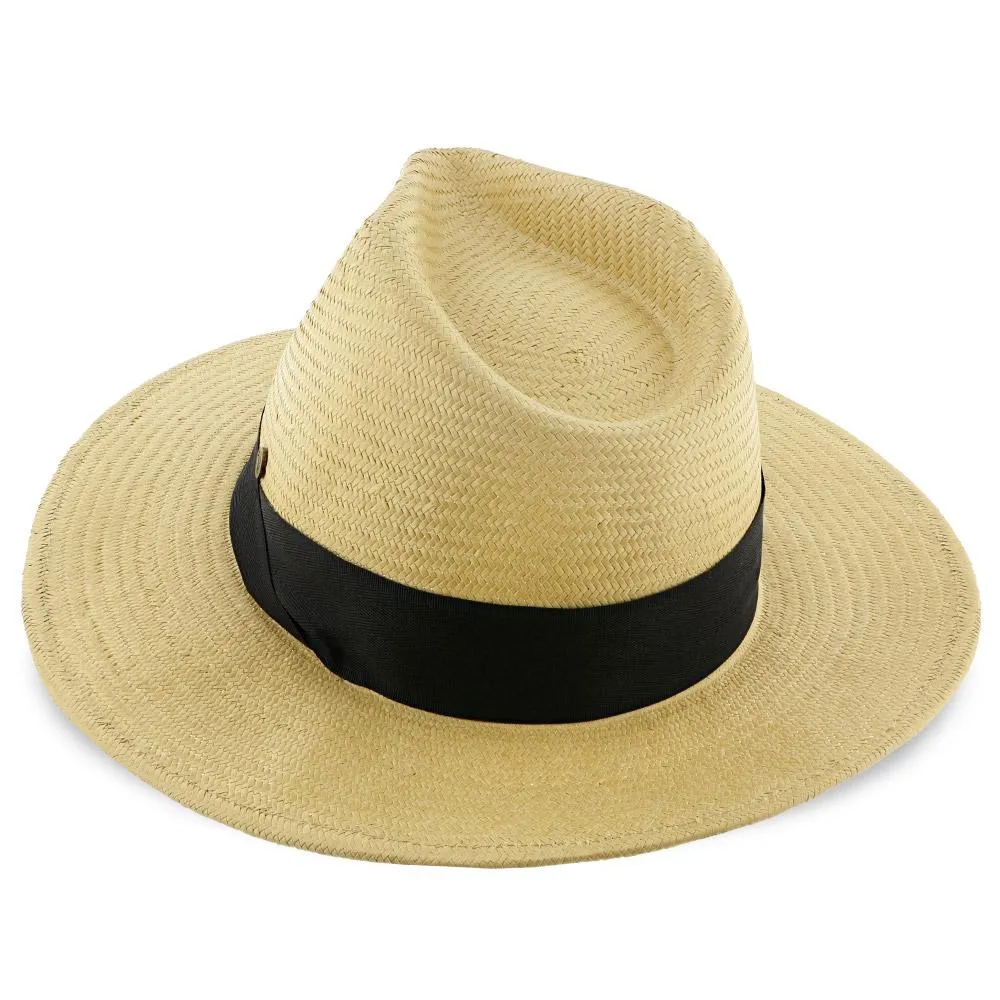 Walrus Hats Natural Paper Braid Straw Fedora Hat w/ Band