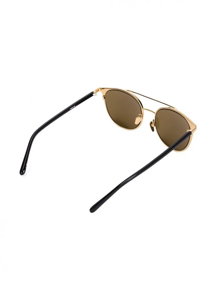 Yellow Gold / Acetate Sunglasses (LFL421C5SUN YG W/BLK RIM GOLD)