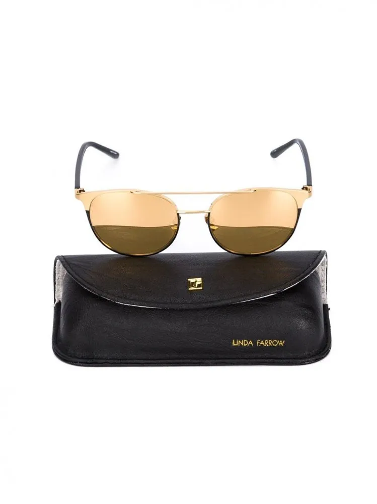 Yellow Gold / Acetate Sunglasses (LFL421C5SUN YG W/BLK RIM GOLD)